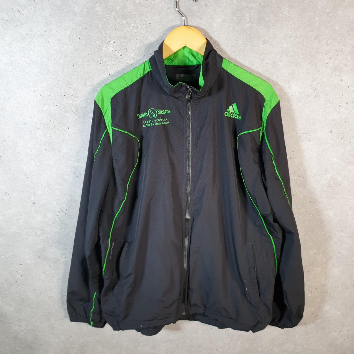Vintage Adidas Barricade Windbreaker Track Jacket Mens Large Black USA Three Stripes Full Zip
