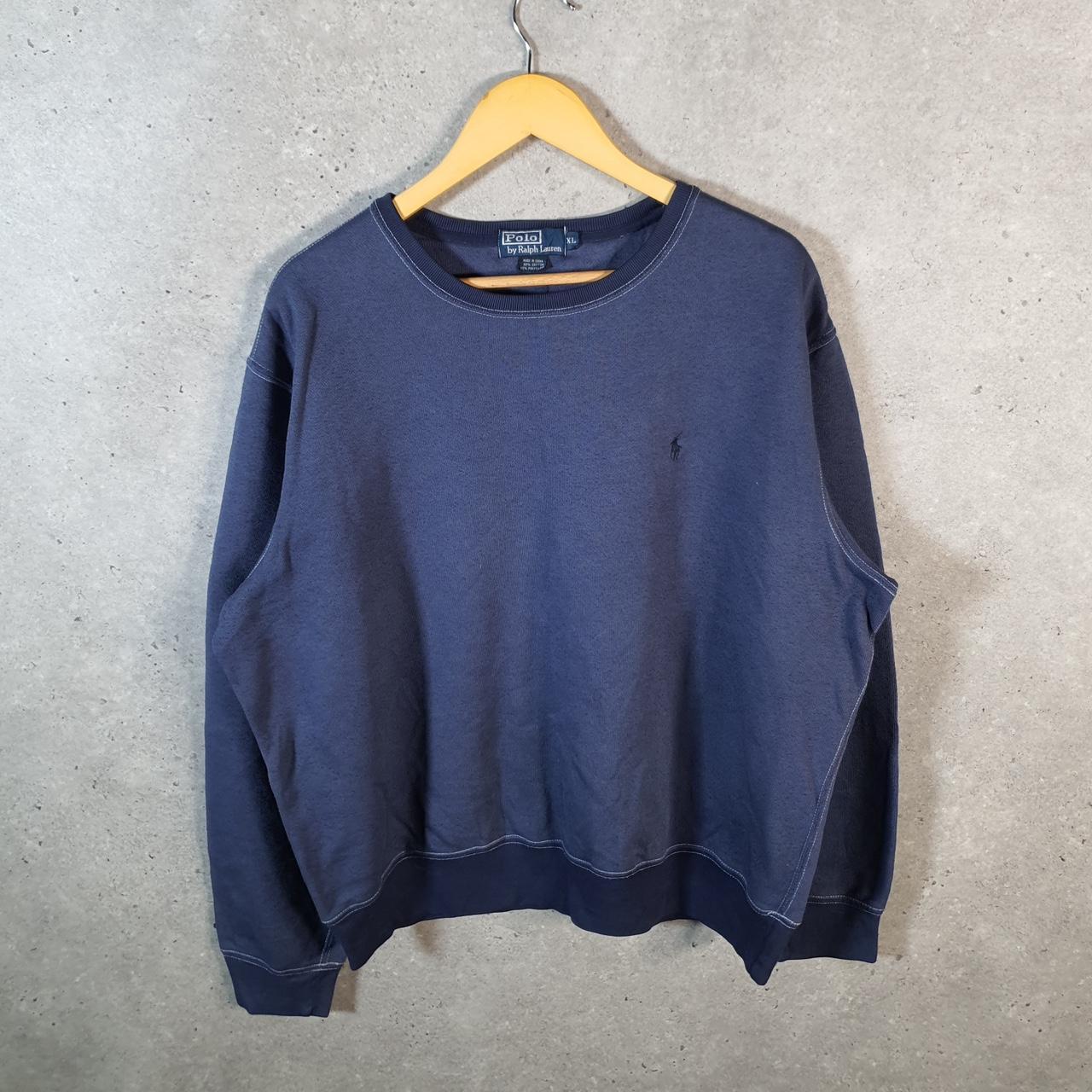 Vintage Ralph Lauren Polo Sweatshirt Men’s XL Navy Blue Pullover Pony