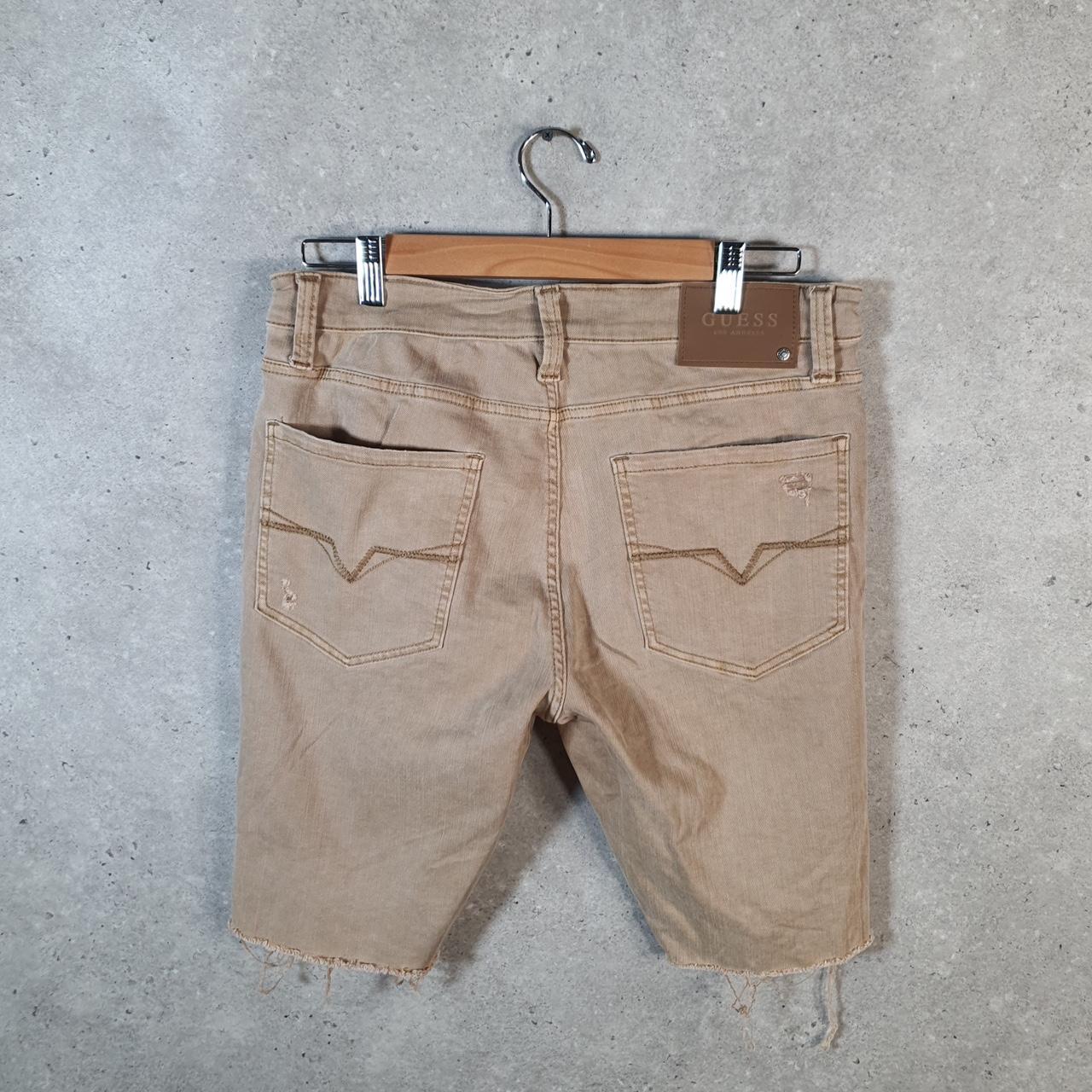Vintage Guess Baggy Shorts Jorts Cargo Mens W33 Brown Relaxed Fit Cargo