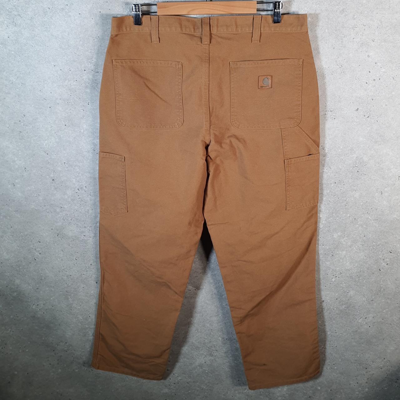 Vintage Carhartt Carpenter Trousers Mens W36 L32 Brown Dungaree Fit Workwear
