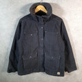 Vintage Carhartt Weathered Duck Wesley Jacket Womens Large Black Workwear Canvas USA G2101