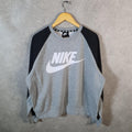 Vintage Nike Club Sweatshirt Men’s Large Grey Swoosh Y2K Pullover Logo