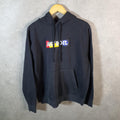 Vintage Nike Just Do It Hoodie Mens Large Black Swoosh Y2K Pullover Logo