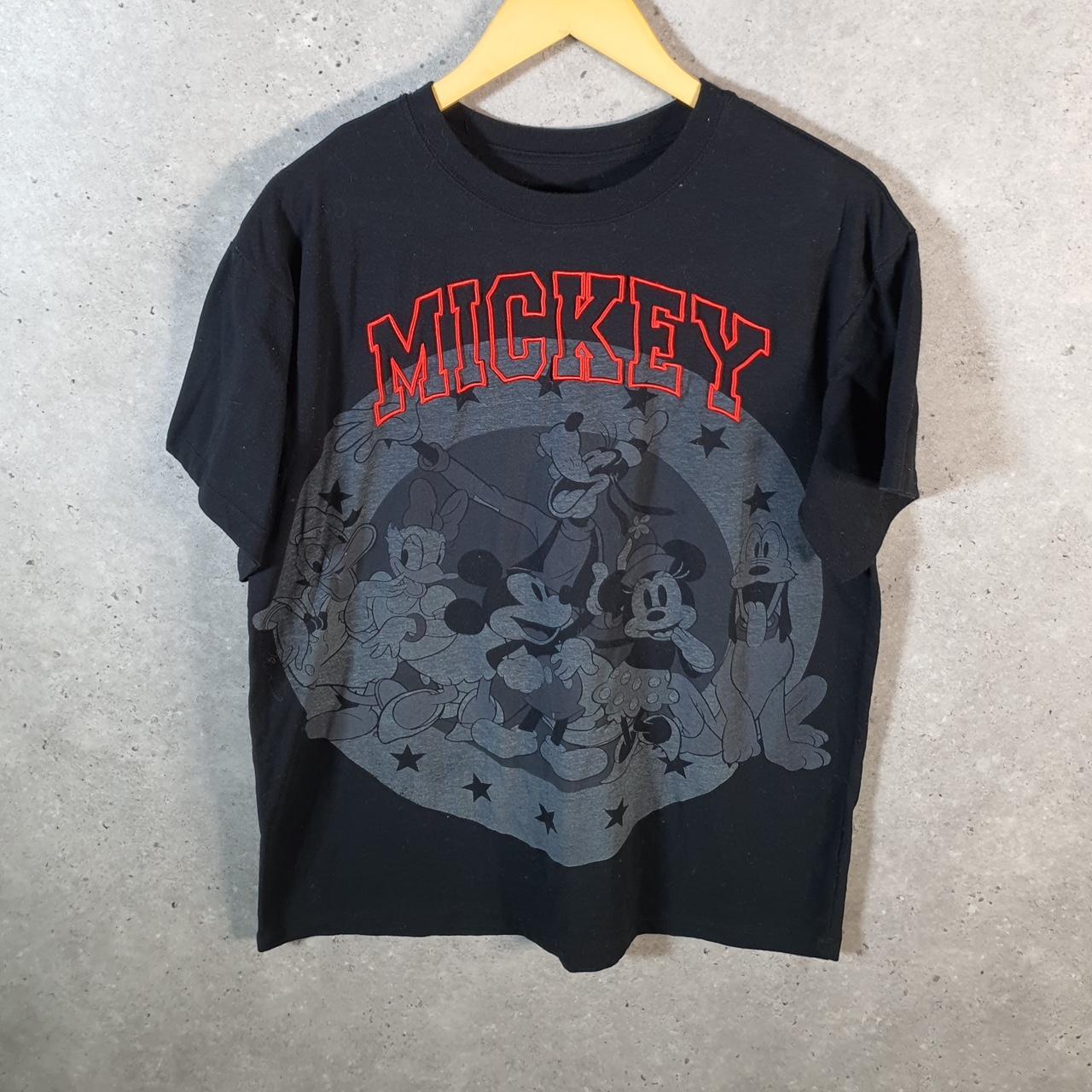 Vintage Disney Land Mickey Mouse T Shirt Men’s Large Black Logo Graphic Cartoon