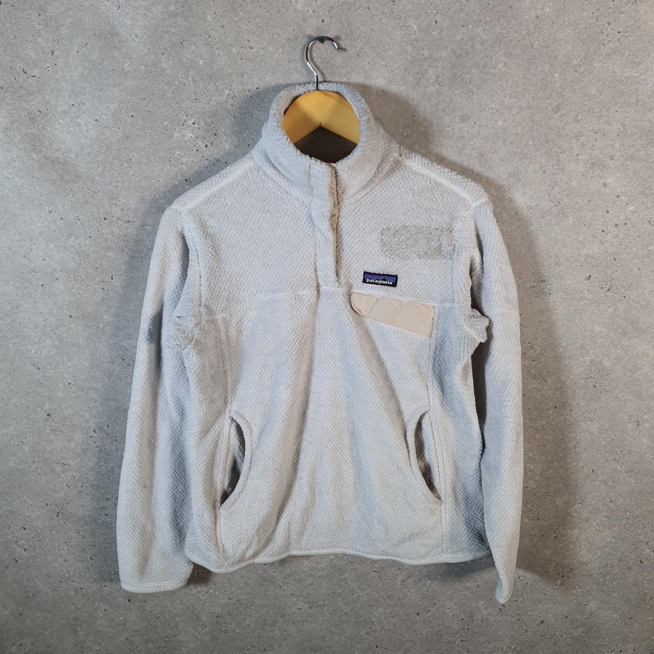 Vintage Patagonia Re Tool Half Snap Fleece Sweatshirt Womens Medium Beige