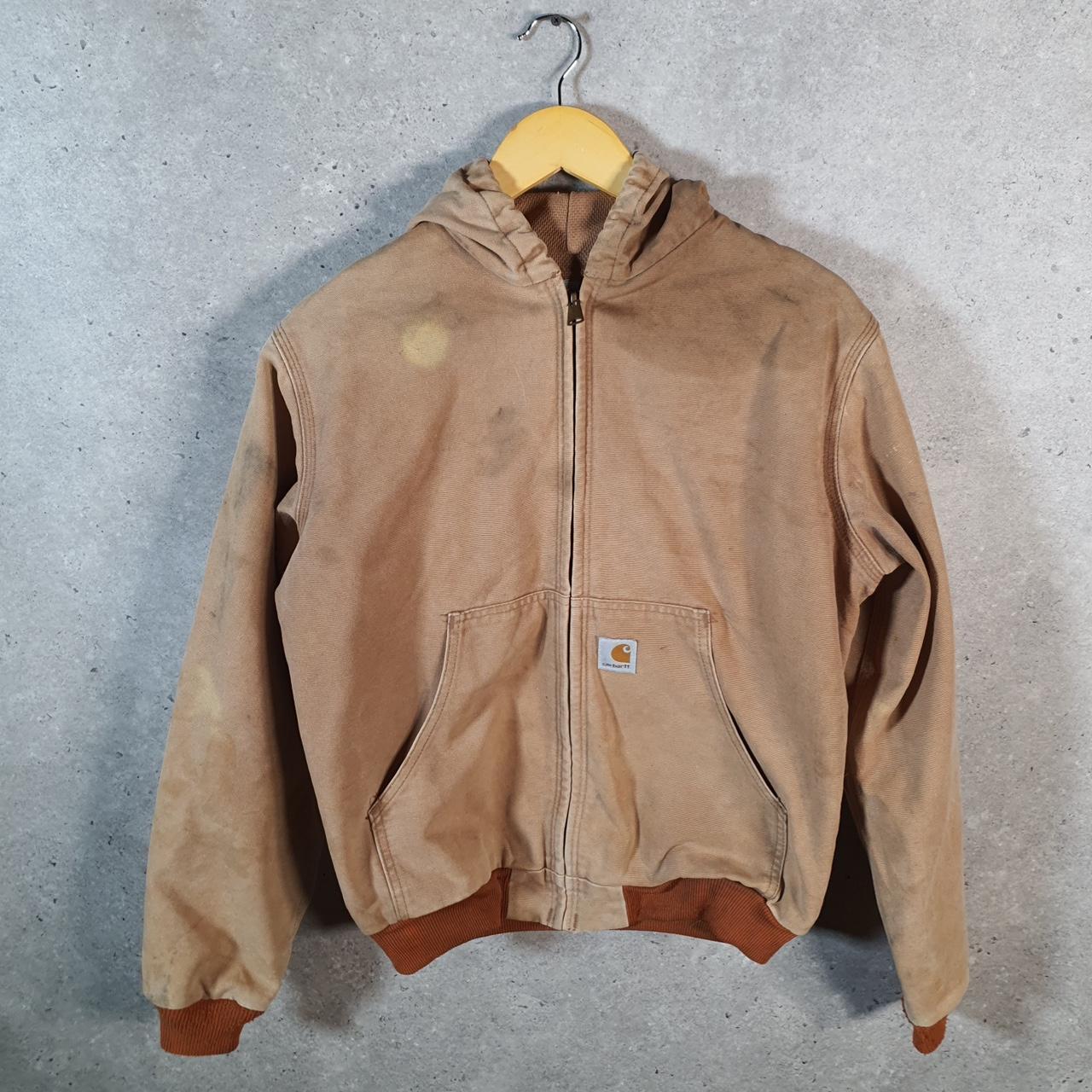 Vintage Carhartt Active Hooded Jacket Men’s XSmall Brown Workwear Canvas USA G2122