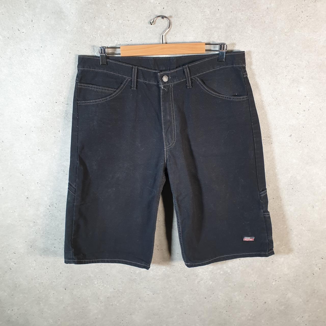 Vintage Dickies Baggy Chino Shorts Jorts Cargo Mens W34 Black Loose Fit