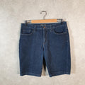 Vintage Lee Baggy Shorts Jorts Cargo Womens W32 Blue Relaxed Denim