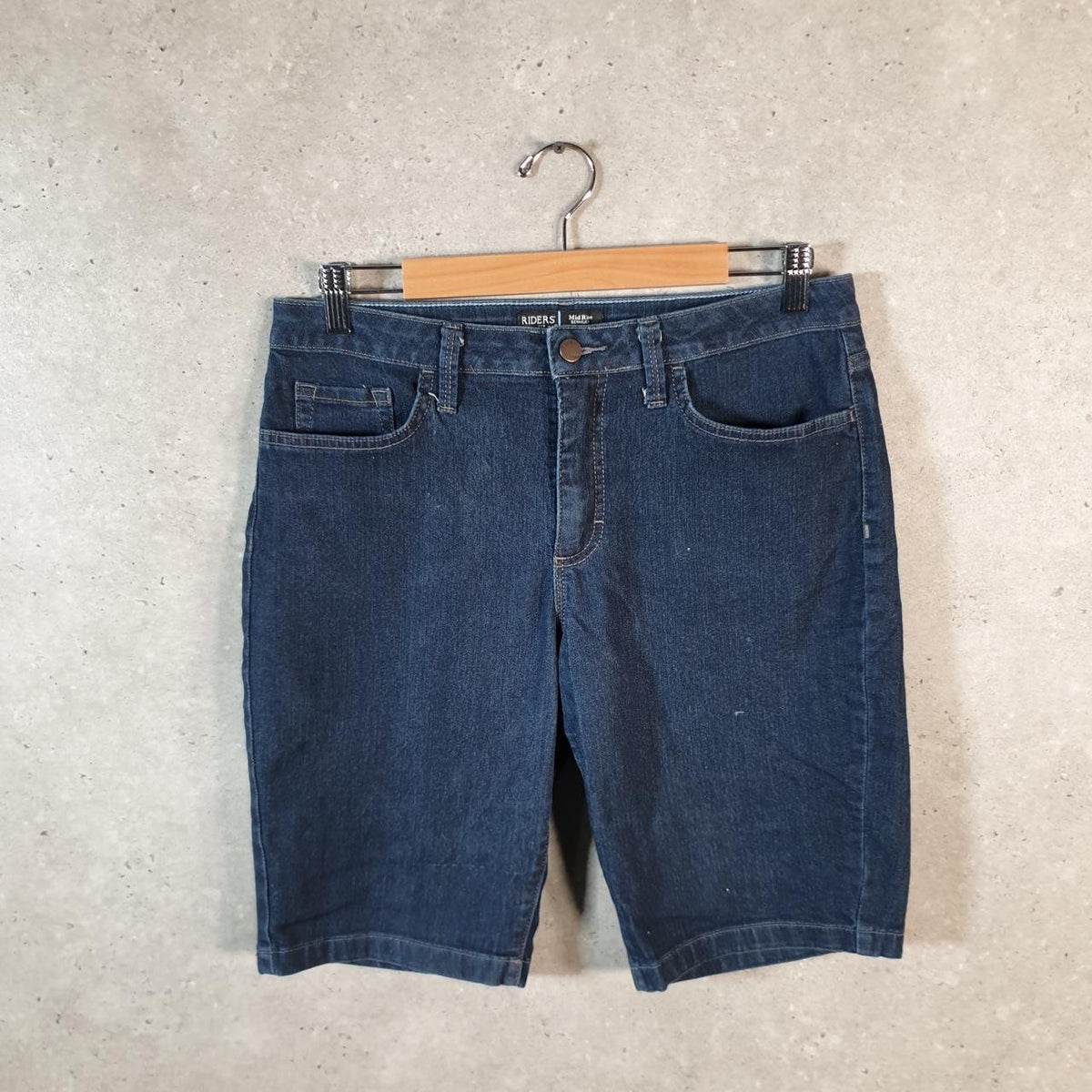Vintage Lee Baggy Shorts Jorts Cargo Womens W32 Blue Relaxed Denim