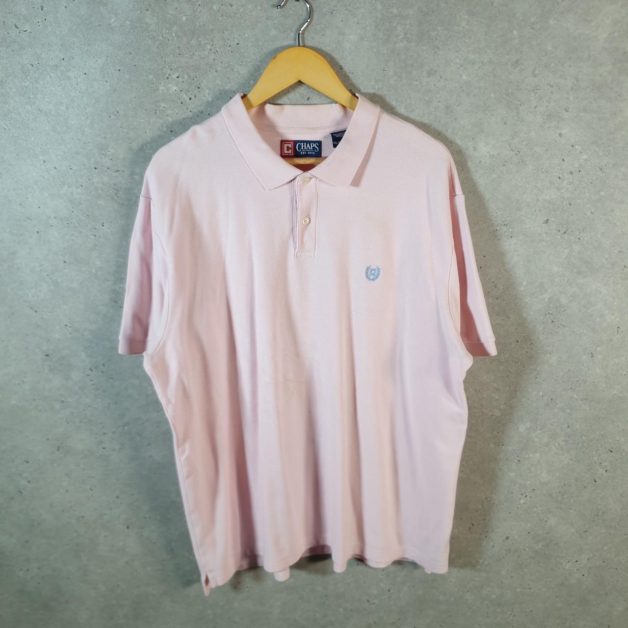 Vintage Chaps Ralph Lauren Polo Shirt Men’s 2XL Pink Regular Fit Embroidered Logo