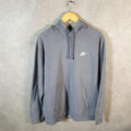 Vintage Nike Club Embroidered Hoodie Men’s XL Grey Swoosh Y2K Pullover