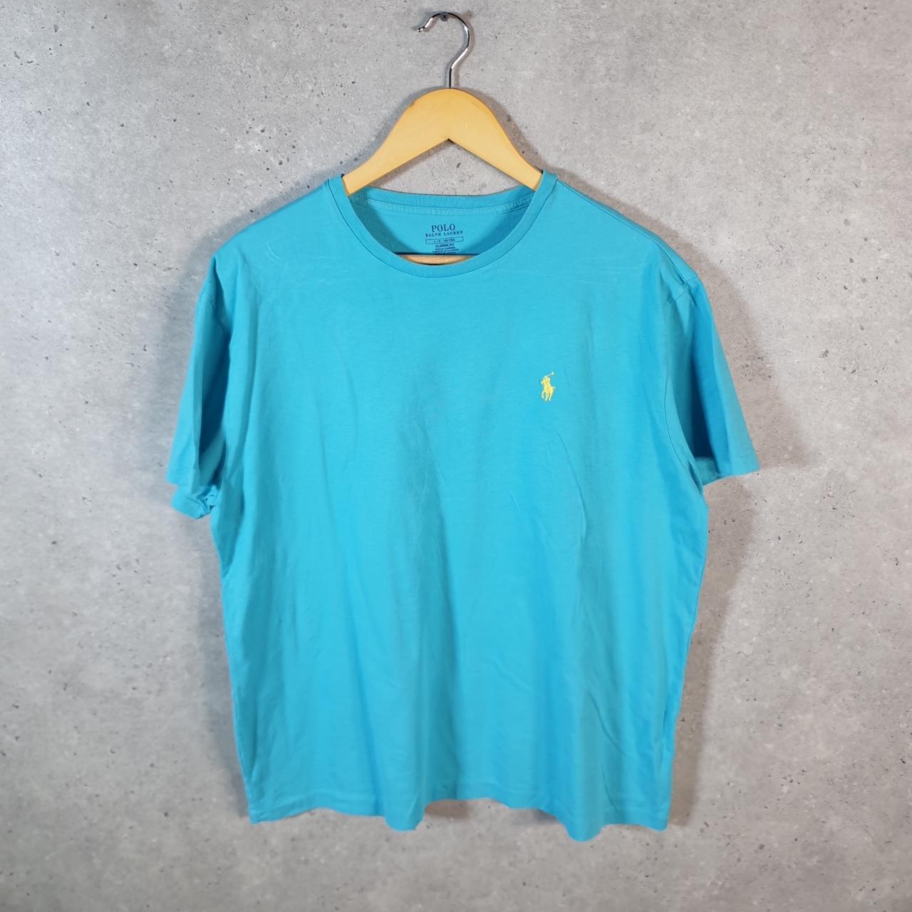 Vintage Ralph Lauren Polo T Shirt Men’s Large Blue Embroidered Classic Fit Pony C9150