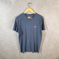 Vintage Adidas Spellout T Shirt Men’s Medium Blue Three Stripes Athletic