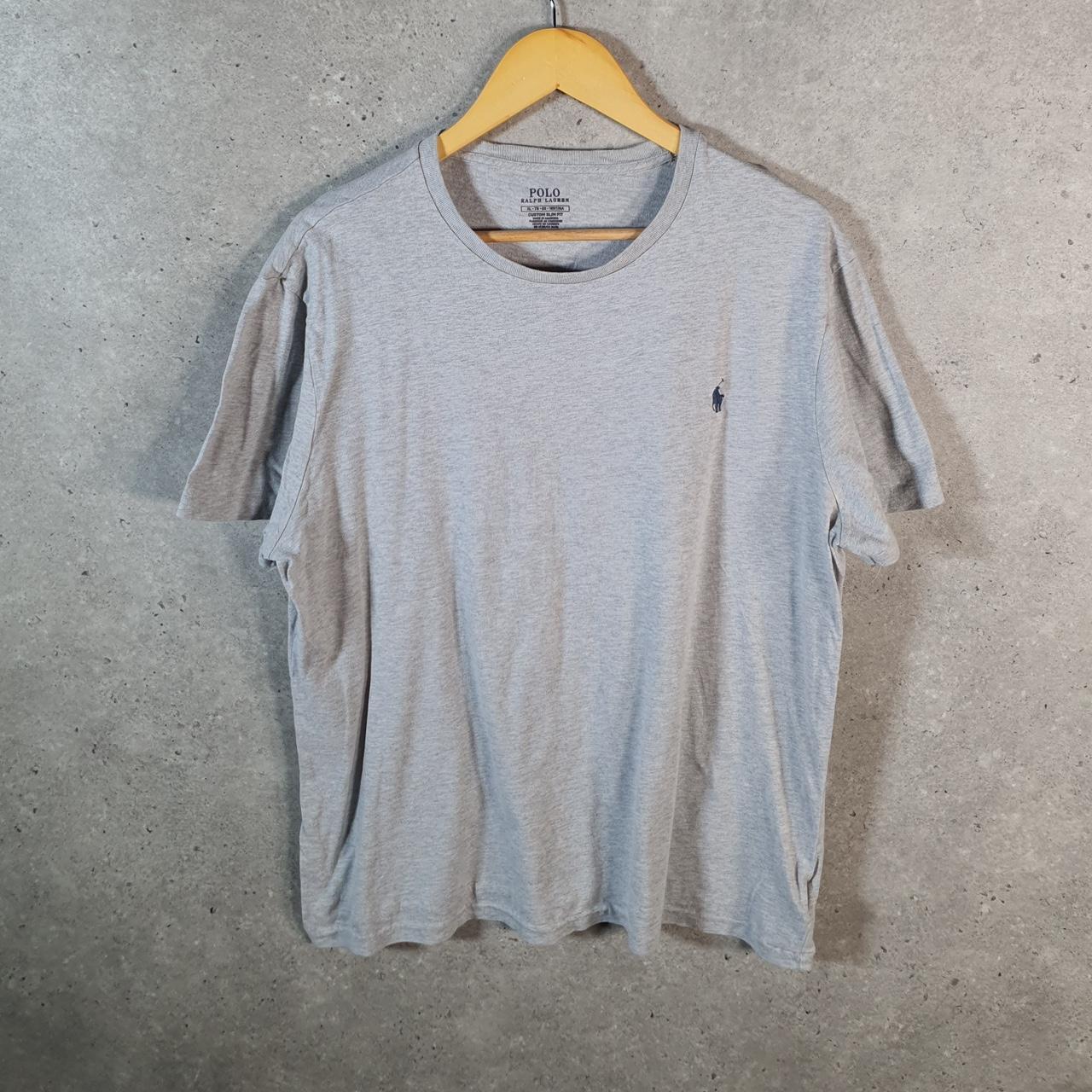 Vintage Ralph Lauren Polo Sport T Shirt Men’s XL Grey Custom Slim Fit Embroidered Pony C8673