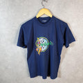 Vintage Reland Snakes Parrot Bird USA 90s Single Stitch T Shirt Men’s XS Navy Blue C8895