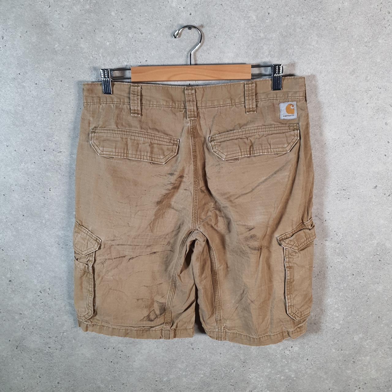 Vintage Carhartt Baggy Carpenter Shorts Jorts Cargo Men’s W34 Brown Relaxed Fit Workwear A4830