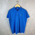 Vintage Lacoste Polo Shirt Men’s Small Blue Regular Fit Embroidered Logo C9791