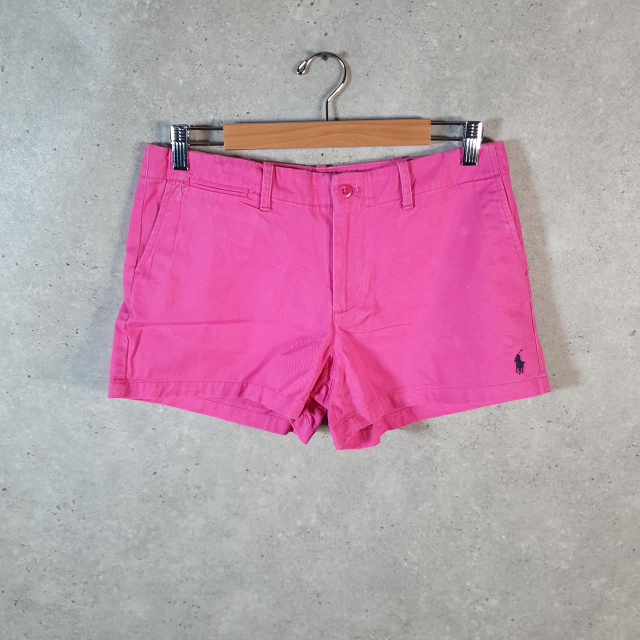 Vintage Ralph Lauren Polo Chino Shorts Jorts Cargo Womens W32 Pink Baggy Cotton