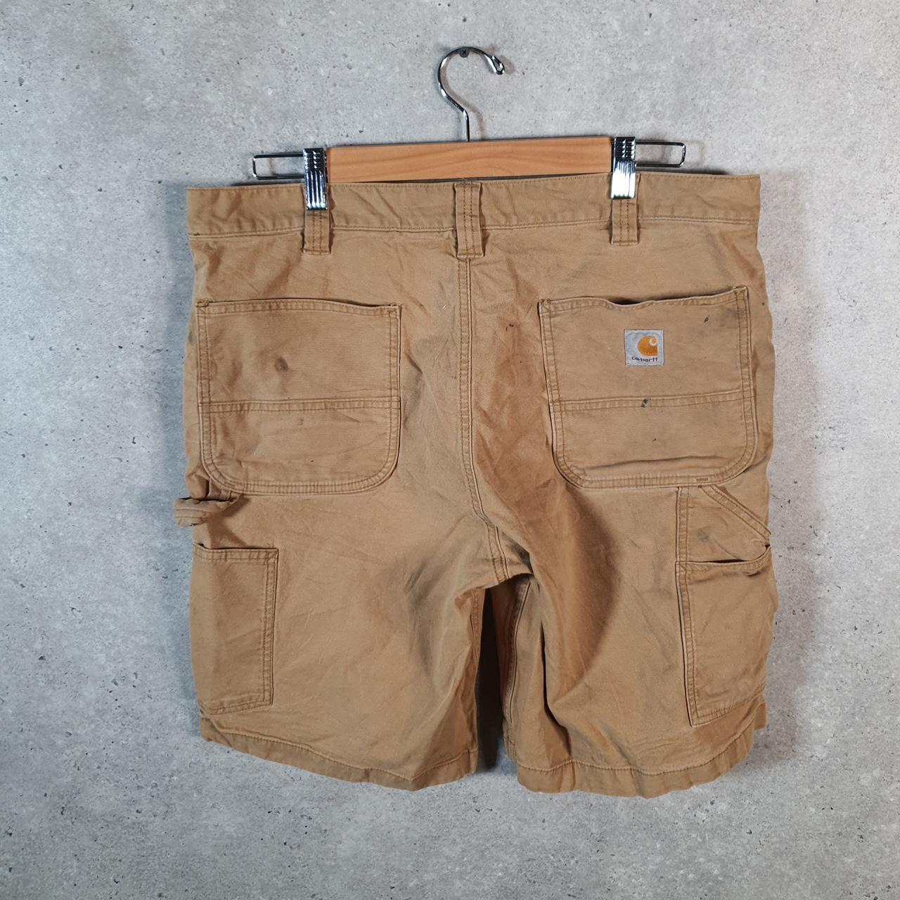 Vintage Carhartt Baggy Carpenter Shorts Jorts Cargo Men’s W36 Brown Relaxed Fit Workwear Big Fish Vintage
