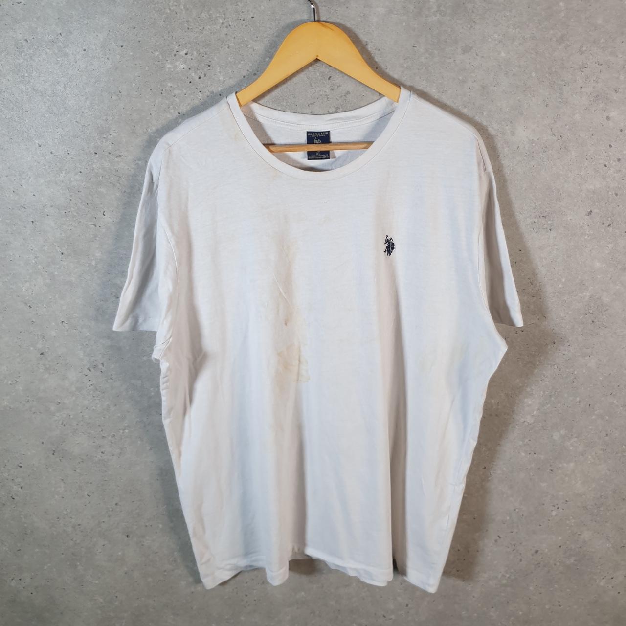 Vintage U.S. Polo Assn. Embroidered Logo T Shirt Mens XL White Athletic Casual