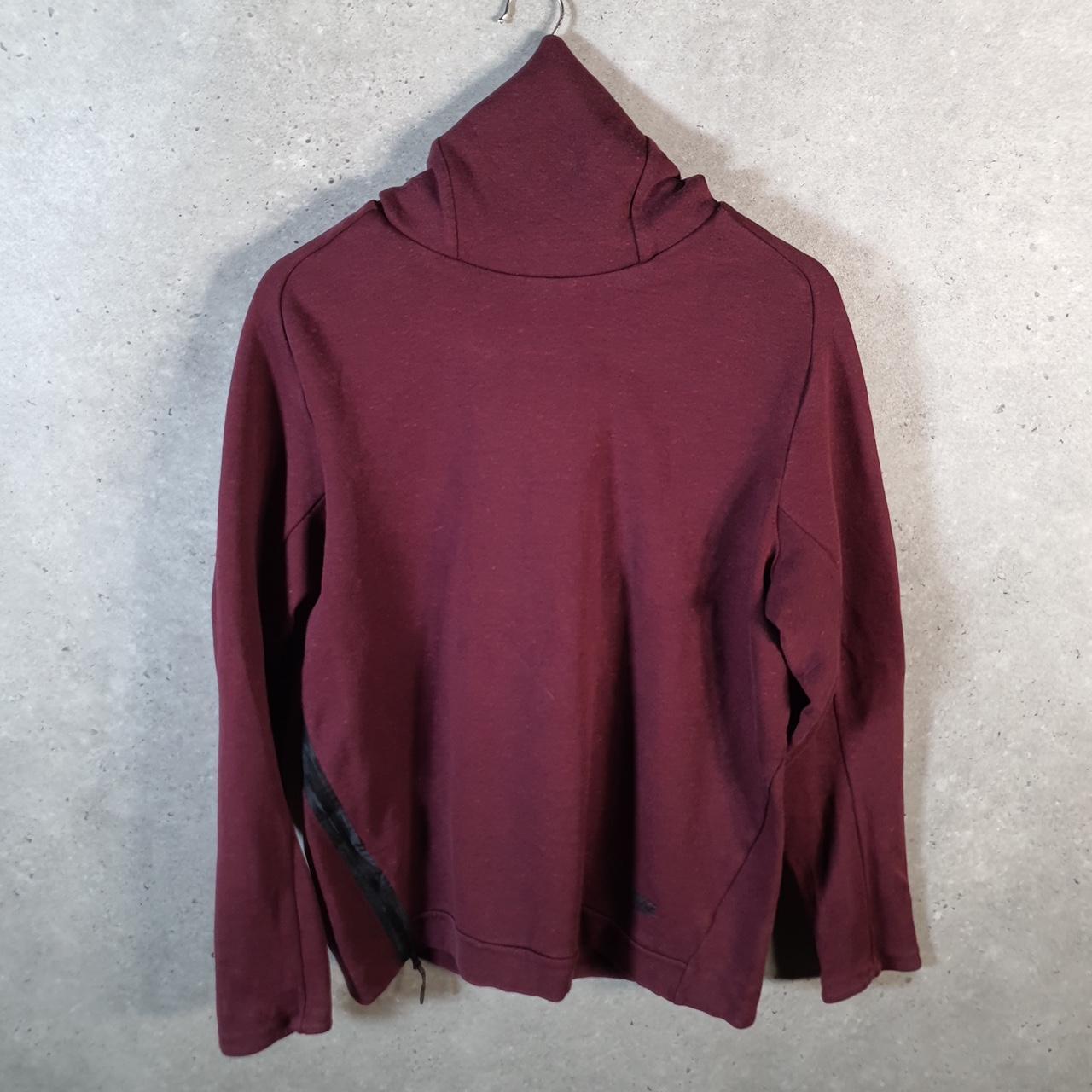 Vintage Nike Tech Snood Hoodie Men’s Medium Burgundy Swoosh Y2K Pullover
