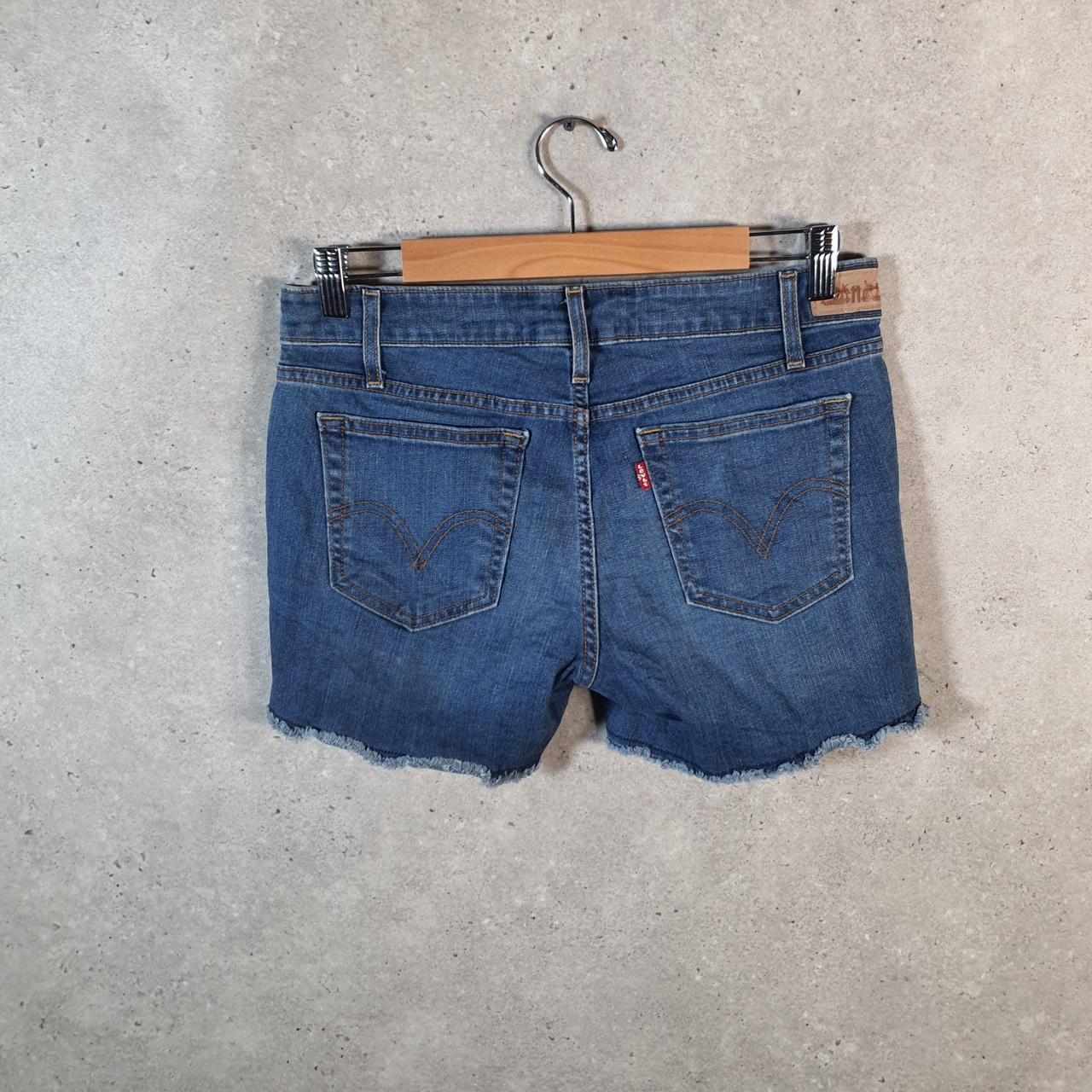 Vintage Levi’s Cut Off Shorts Jorts Cargo Womens W28 Blue Relaxed Denim