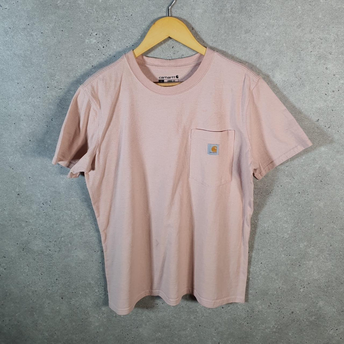 Vintage Carhartt Pocket T Shirt Womens Large Pink Workwear Chore Utility Loose Fit C9245