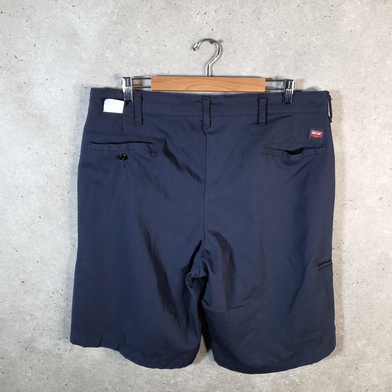 Vintage Red Kap Golf Chino Shorts Jorts Cargo Men’s W38 Navy Blue Baggy Cotton