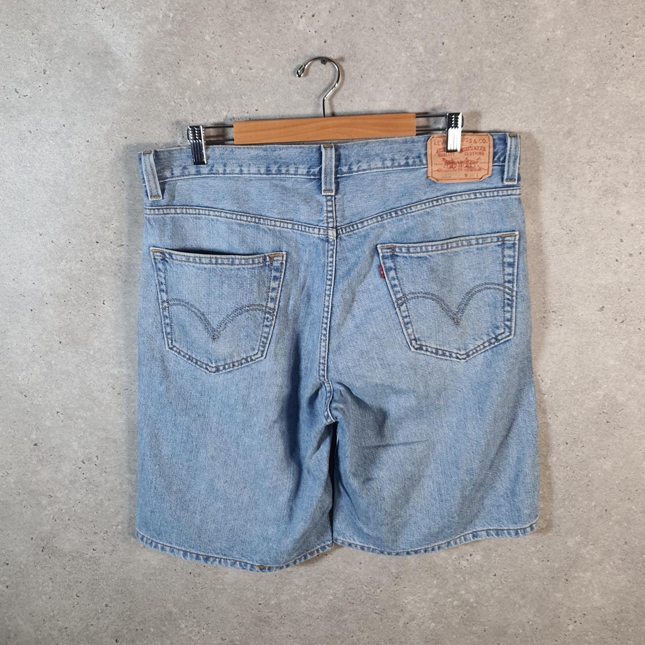 Vintage Levi’s 550 Baggy Shorts Jorts Cargo Mens W36 Blue Relaxed Denim