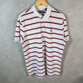 Vintage Chaps Ralph Lauren USA Shirt Men’s XL Striped White Cotton Custom Fit