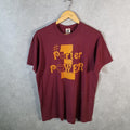 Vintage Downerwear Porter Power 90s USA Single Stitch T Shirt Men’s XL Burgundy Red