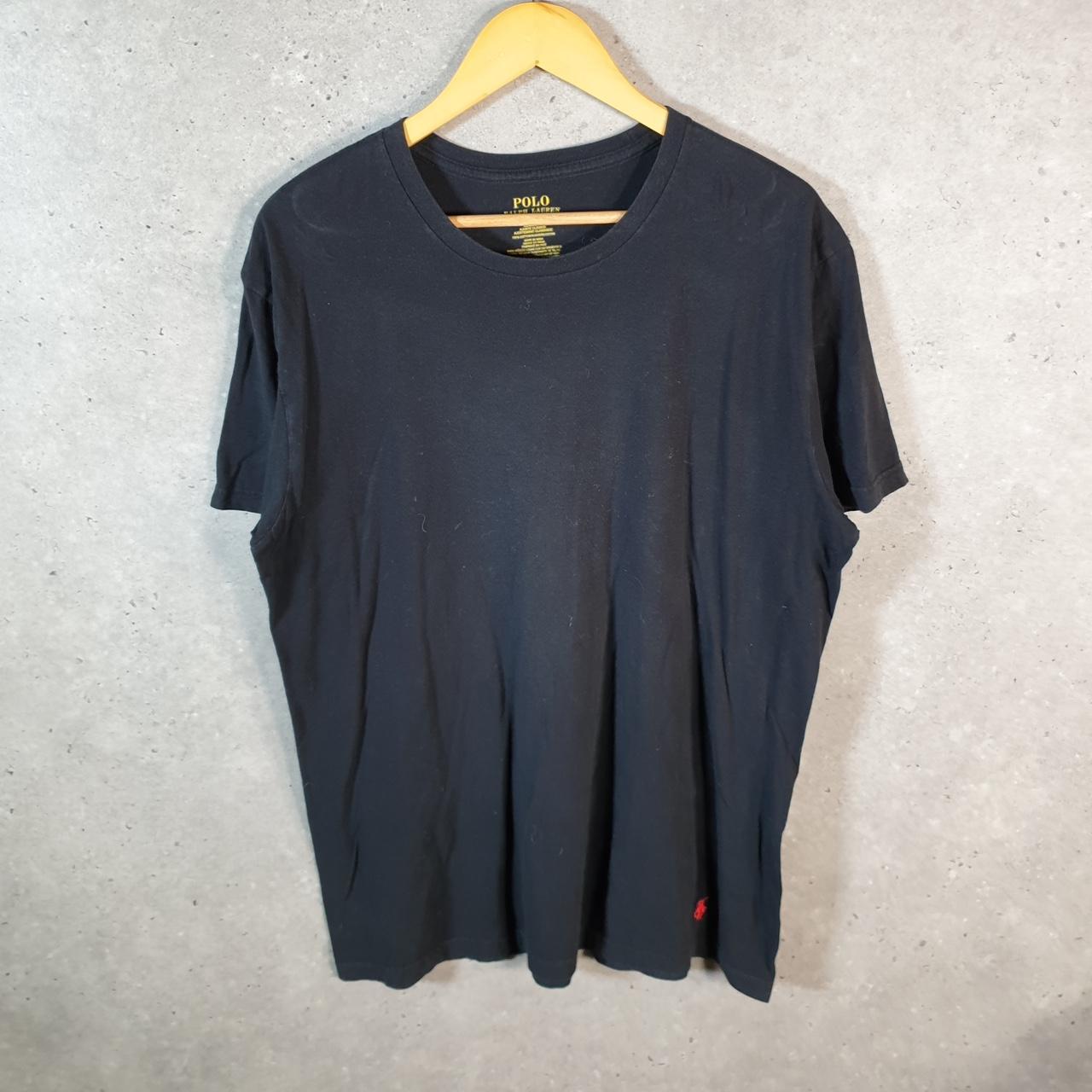 Vintage Ralph Lauren Polo T Shirt Men’s Large Black Embroidered Classic Fit Pony C8617