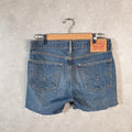 Vintage Levi’s 505 Cut Off Baggy Shorts Jorts Cargo Womens W31 Blue Relaxed Denim