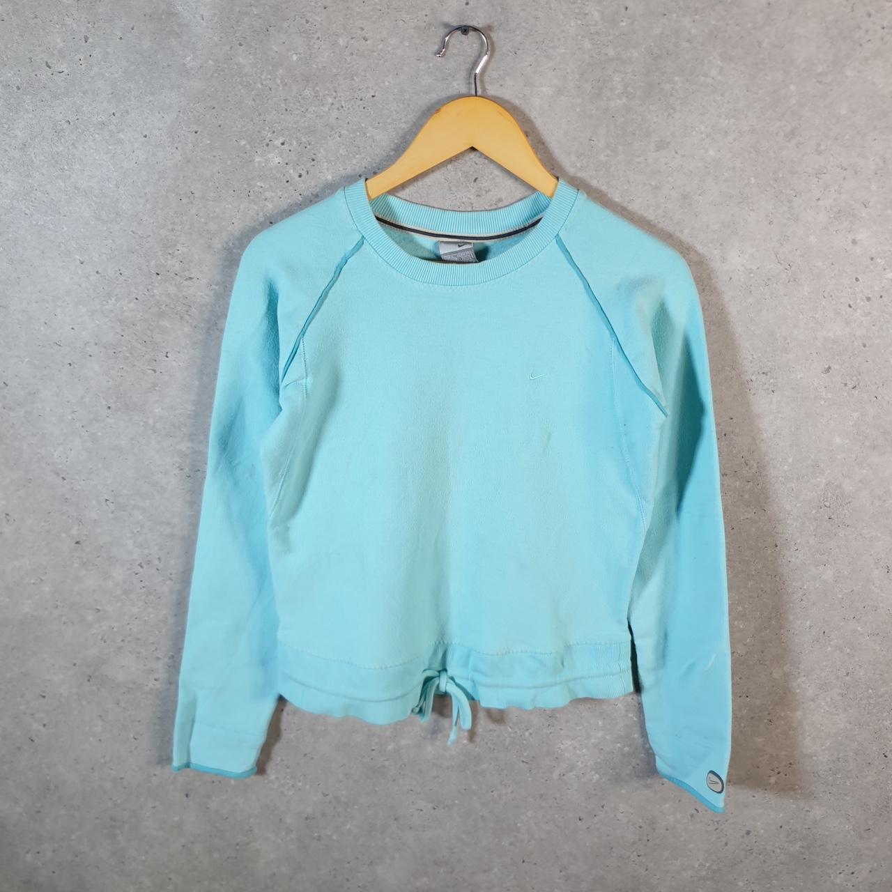 Vintage Nike 90s Embroidered Sweatshirt Womens Large Blue Swoosh Y2K Pullover