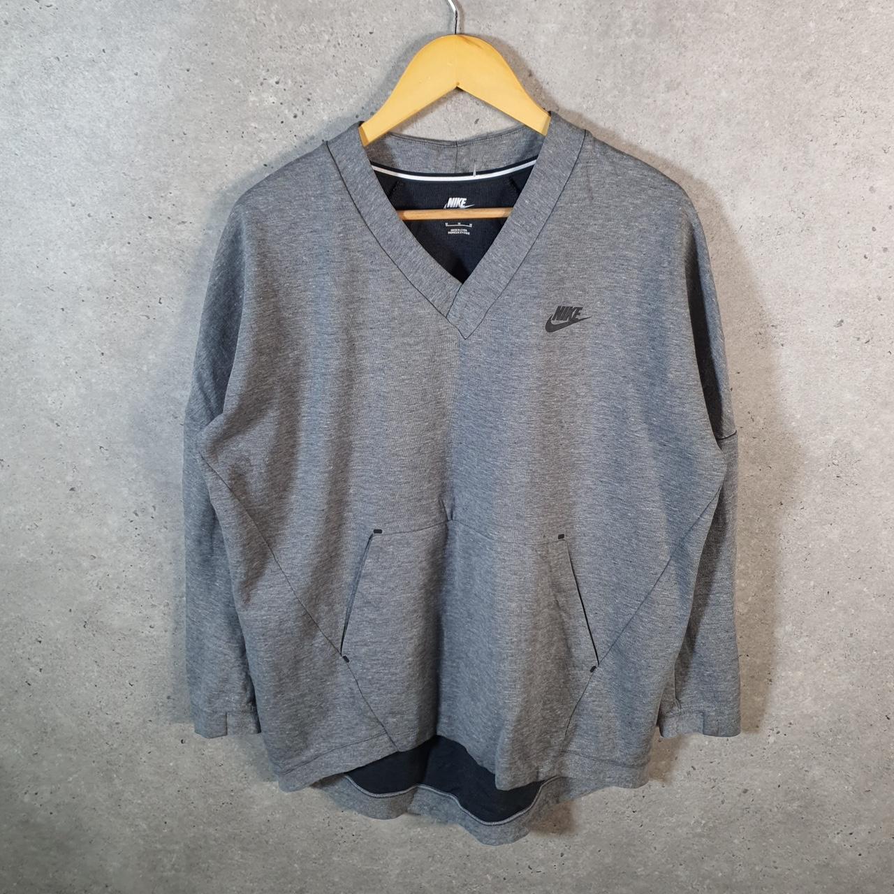 Vintage Nike Club Spellout Hoodie Men’s Medium Grey Swoosh Y2K Pullover