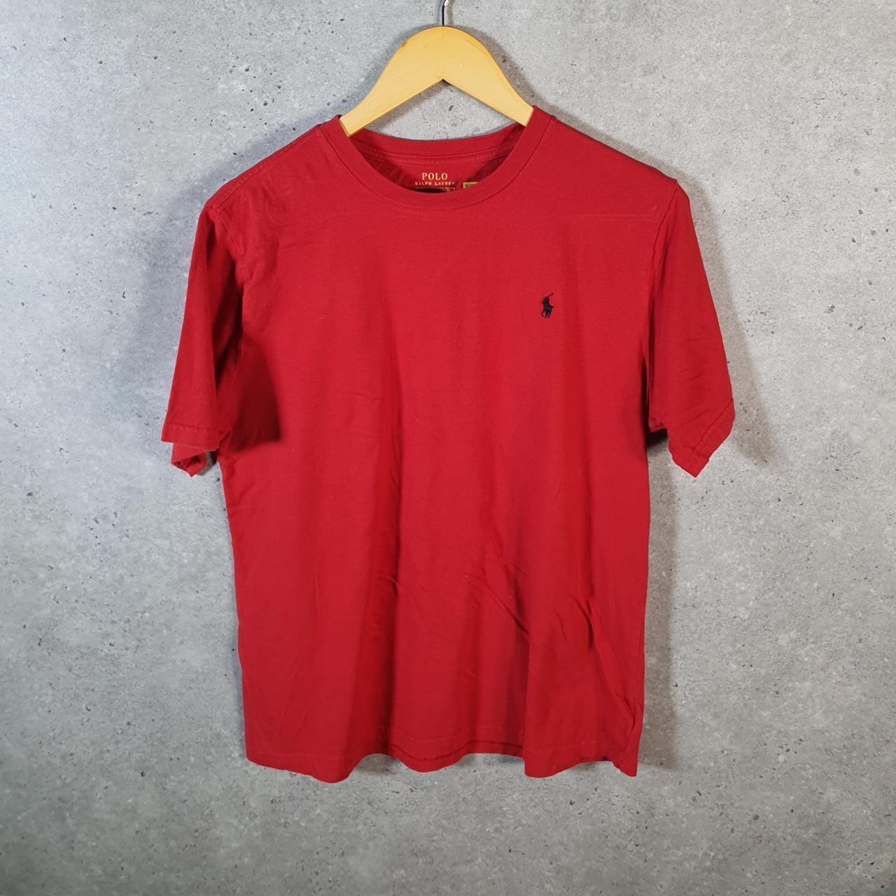 Vintage Ralph Lauren Polo T Shirt Womens XL Red Embroidered Pony Custom Fit C9087