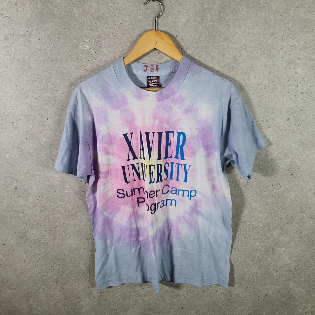 Vintage Fruit of the Loom Best Xavier University Single Stitch T Shirt Men’s Large Tie Dye Big Fish Vintage