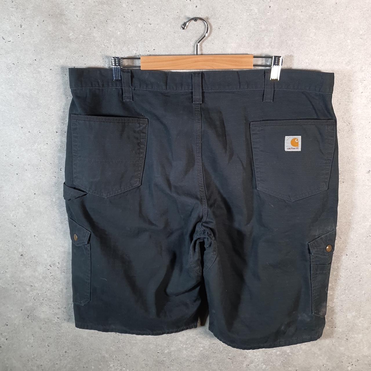 Vintage Carhartt Baggy Carpenter Shorts Jorts Cargo Men’s W42 Black Relaxed Fit Workwear Big Fish Vintage