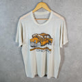 Vintage Chicago Taxi Graphic USA 90s Single Stitch T Shirt Men’s Medium White C8777