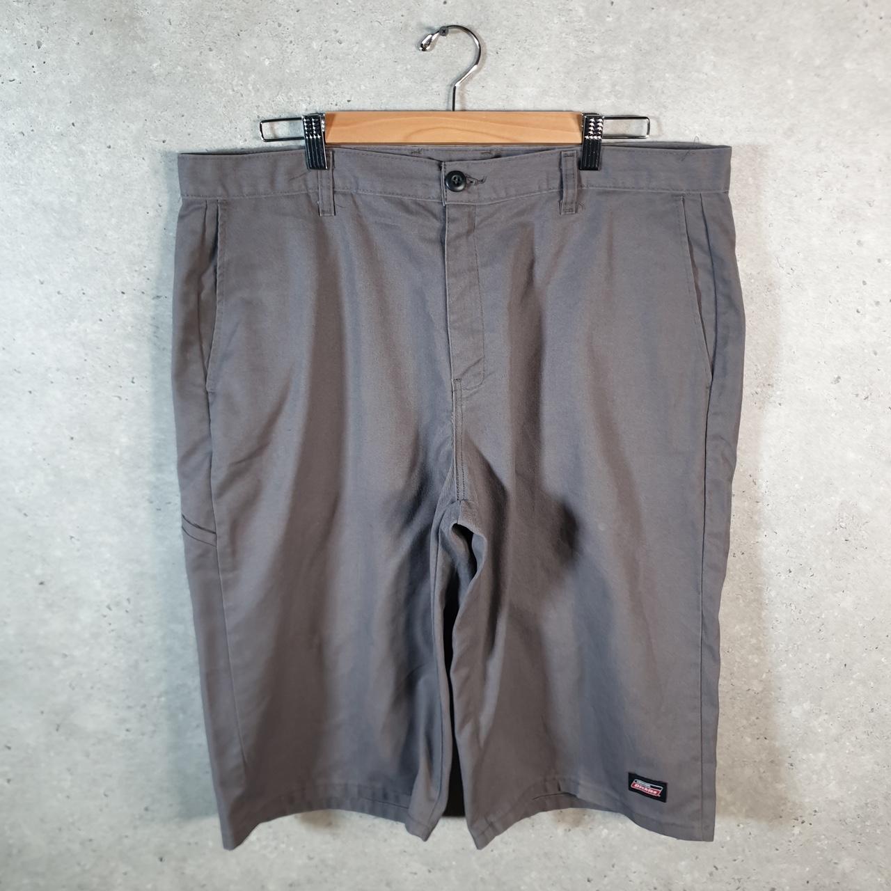 Vintage Dickies Baggy Chino Shorts Jorts Cargo Mens W38 Grey Relaxed Fit