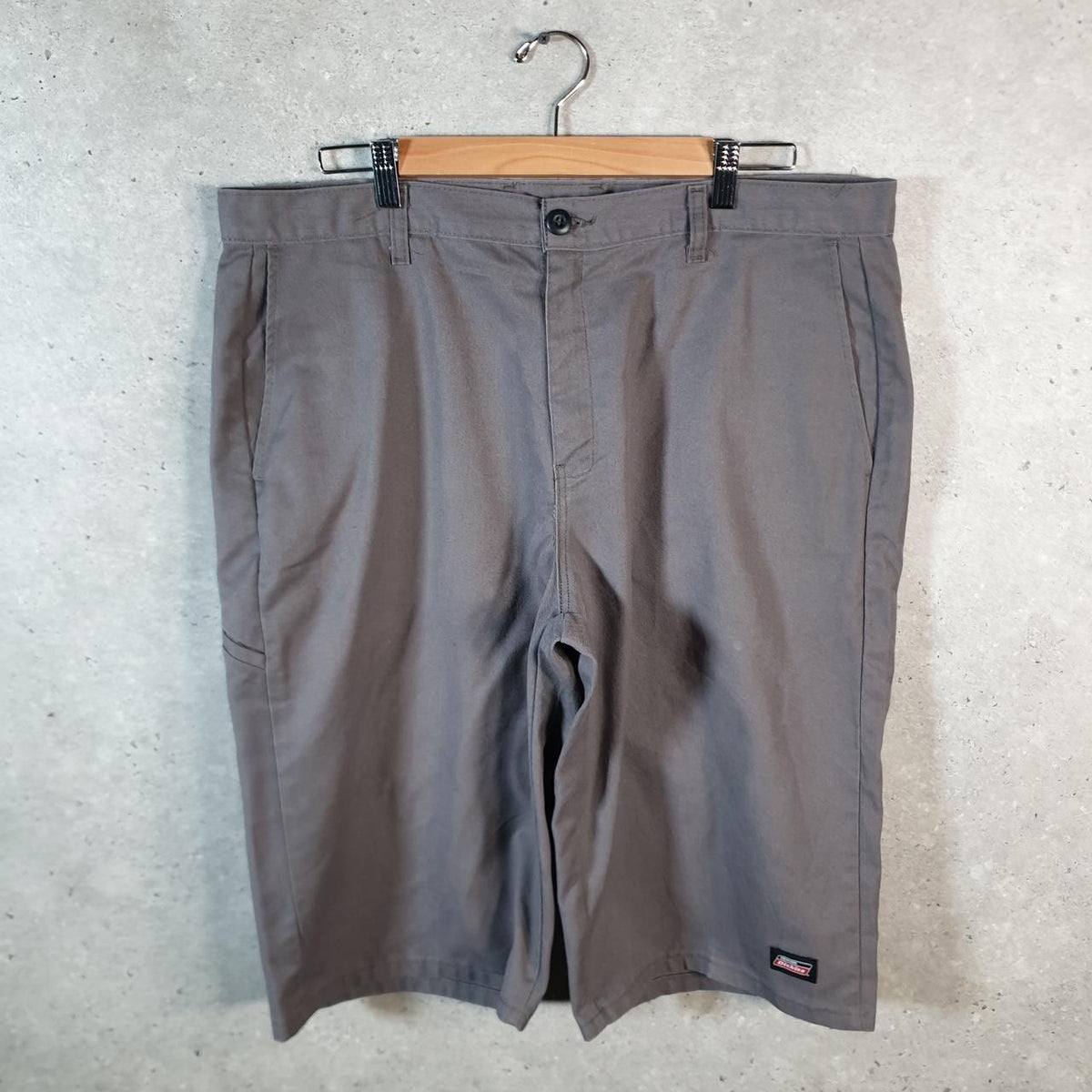 Vintage Dickies Baggy Chino Shorts Jorts Cargo Mens W38 Grey Relaxed Fit