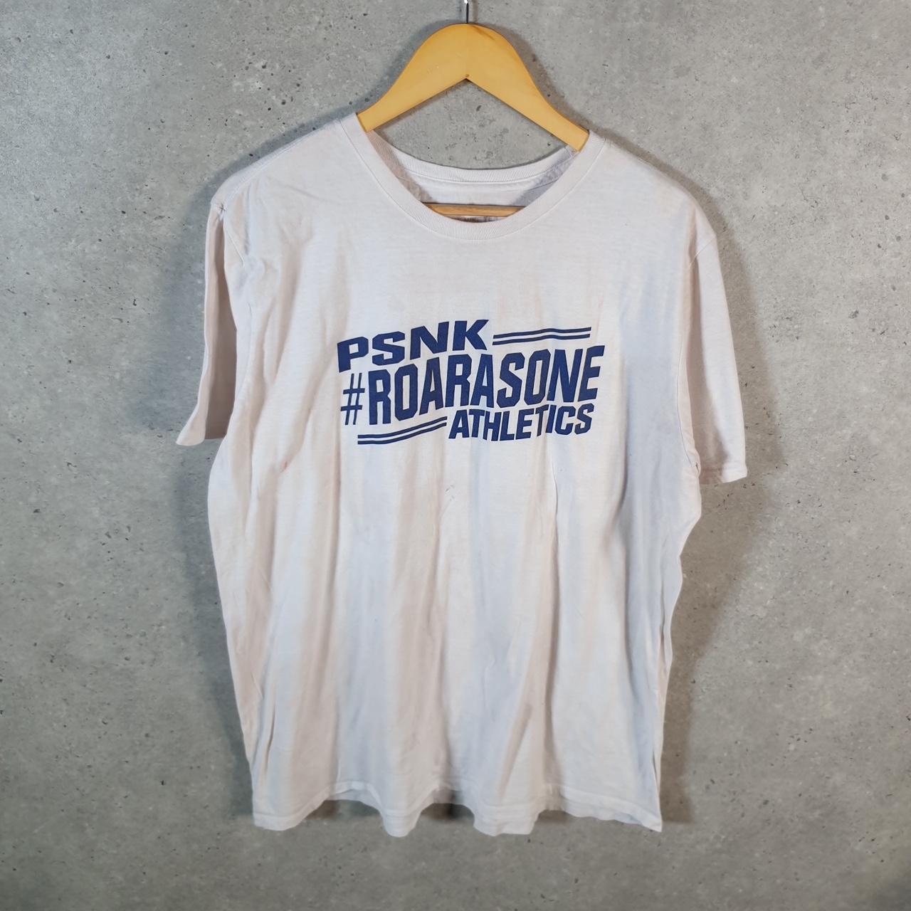 Vintage Nike PSNK Roarasone Athletics T Shirt Men’s XL White Swoosh Logo