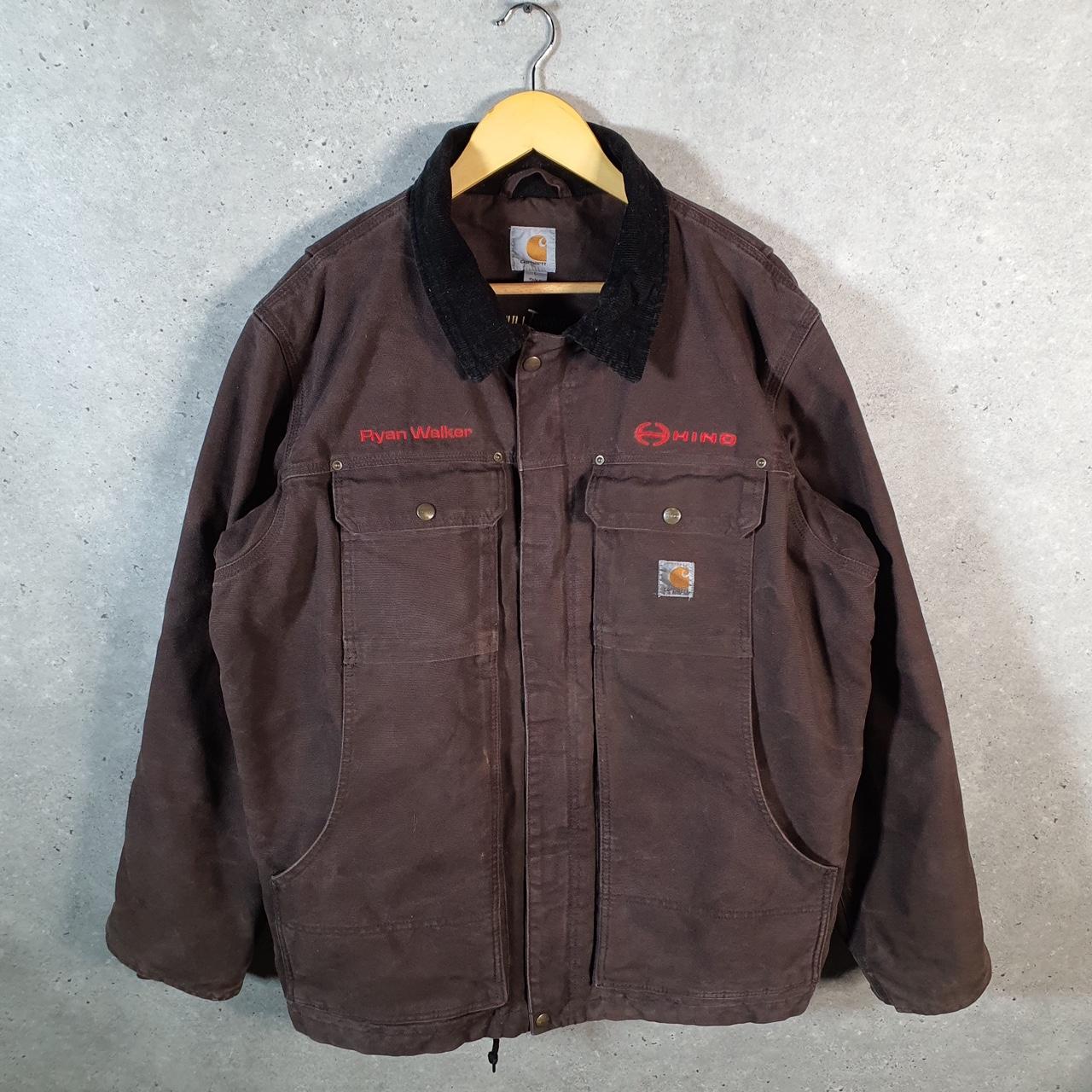 Vintage Carhartt Full Swing Relaxed Fit Washed Duck Insulated Jacket Men’s Large Brown Canvas USA G2121