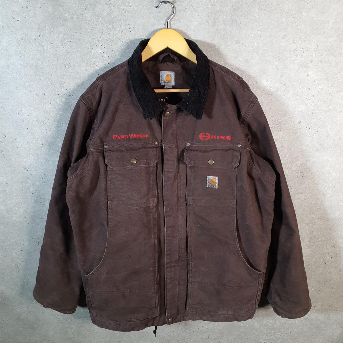 Vintage Carhartt Full Swing Relaxed Fit Washed Duck Insulated Jacket Men’s Large Brown Canvas USA G2121