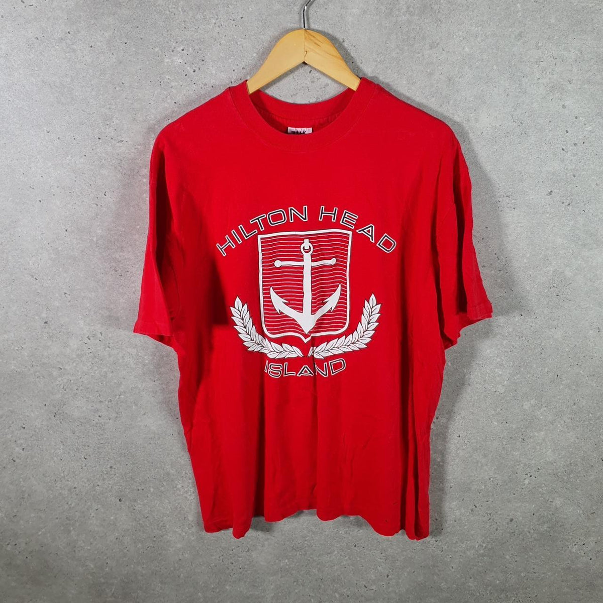 Vintage Hilton Head Island Graphic 90s USA Single Stitch T Shirt Men’s XL Red