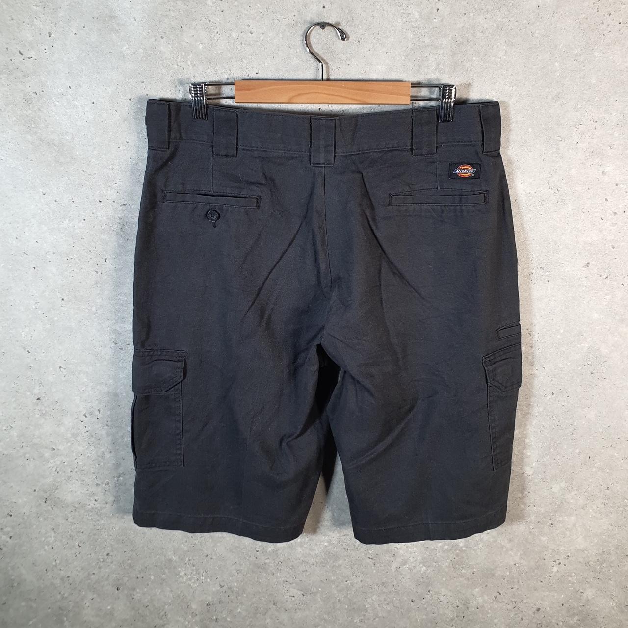 Vintage Dickies Baggy Chino Shorts Jorts Cargo Mens W36 Black Relaxed Fit