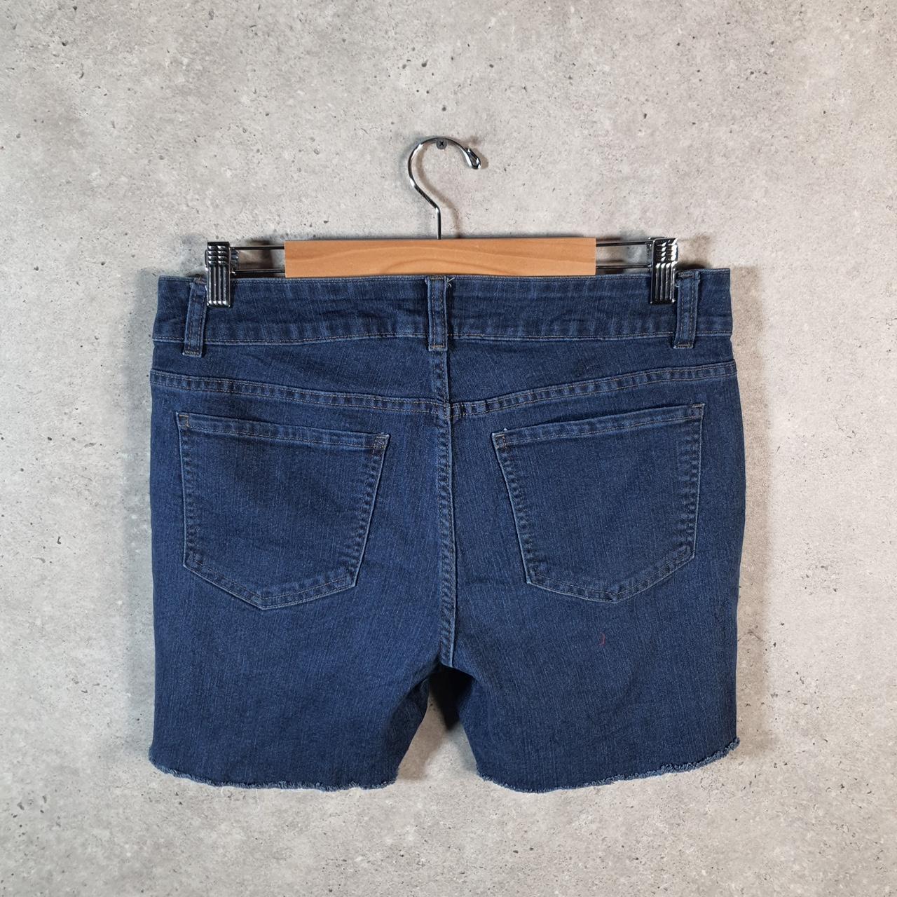 Vintage Lee Mid Rise Baggy Shorts Jorts Cargo Womens W32 Blue Relaxed Denim A4562