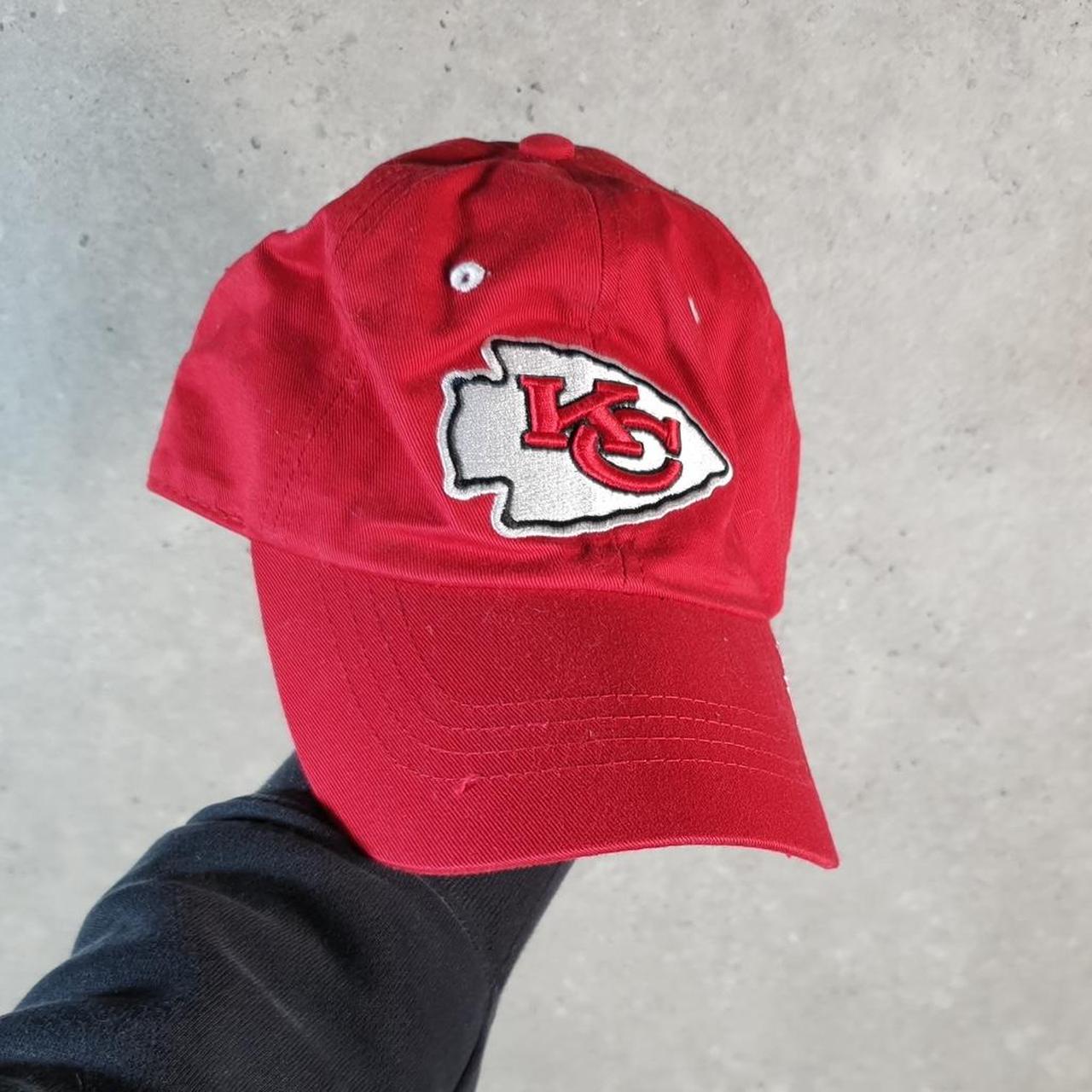 Vintage NFL Kansas City Chiefs Adjustable Cap Womens USA Spellout Athletic C8521