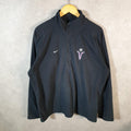 Vintage Nike Team 1/4 Zip Embroidered Sweatshirt Fleece Men’s Large Black Swoosh Y2K Pullover