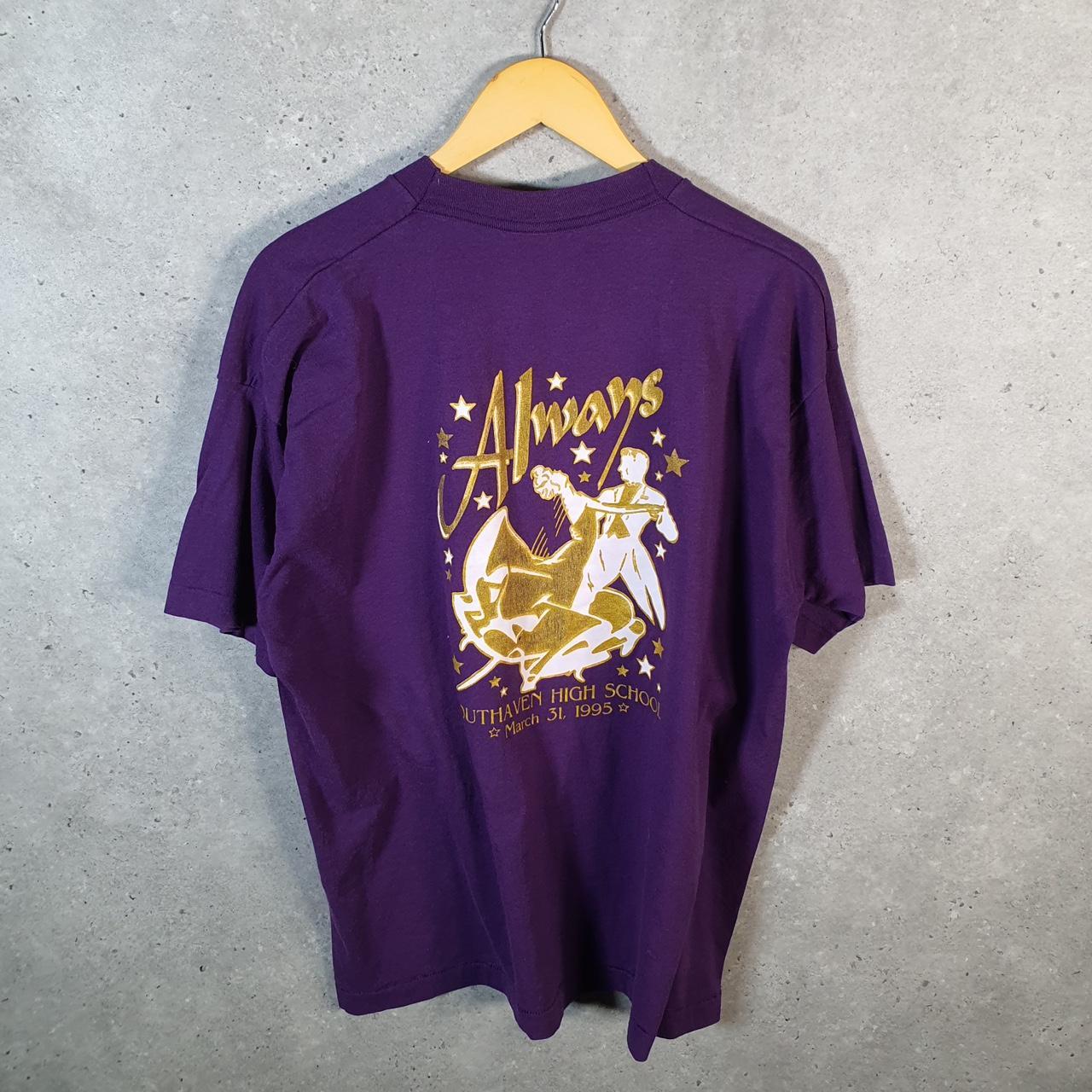 Vintage Fruit Of The Loom Always Dancing 1995 USA Single Stitch T Shirt Men’s XL Purple